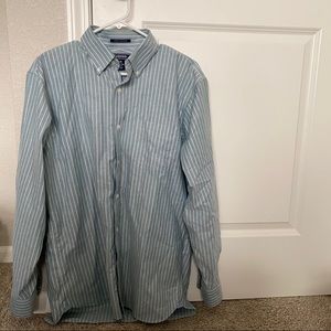 3/$15 Striped Lands’ End Oxford Button Down